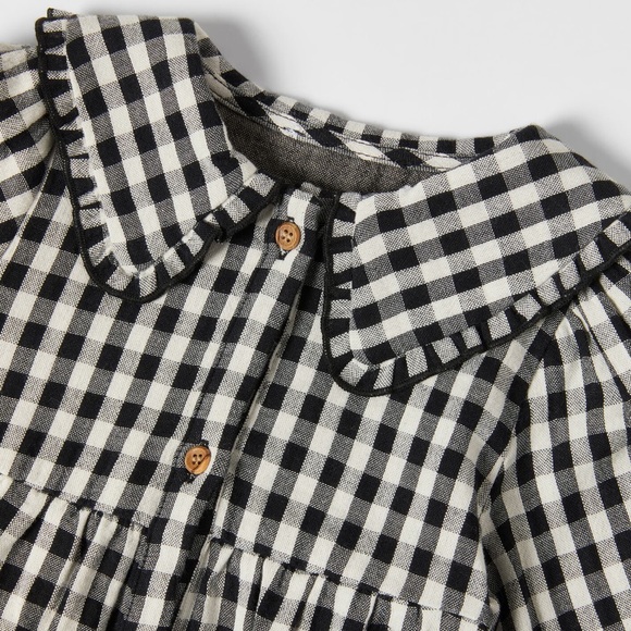 Zara Girls Gingham Dress size 3-4 - Picture 3 of 7